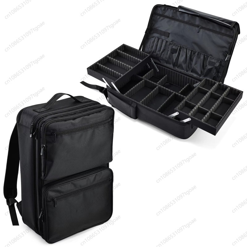 Travel Accessories Organizer Case - 多ポケットヘアスタイリングツール収納バッグ ポータブル美容院オーガナイザー トラベルケース