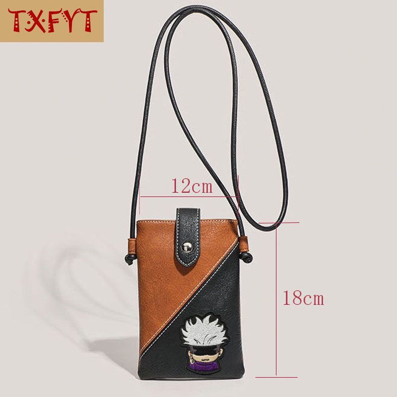 Travel Accessories Bag - 呪術廻戦 五条悟 PU 電話ポーチ ミニ携帯電話バッグ トラベルメッセンジャーバッグ