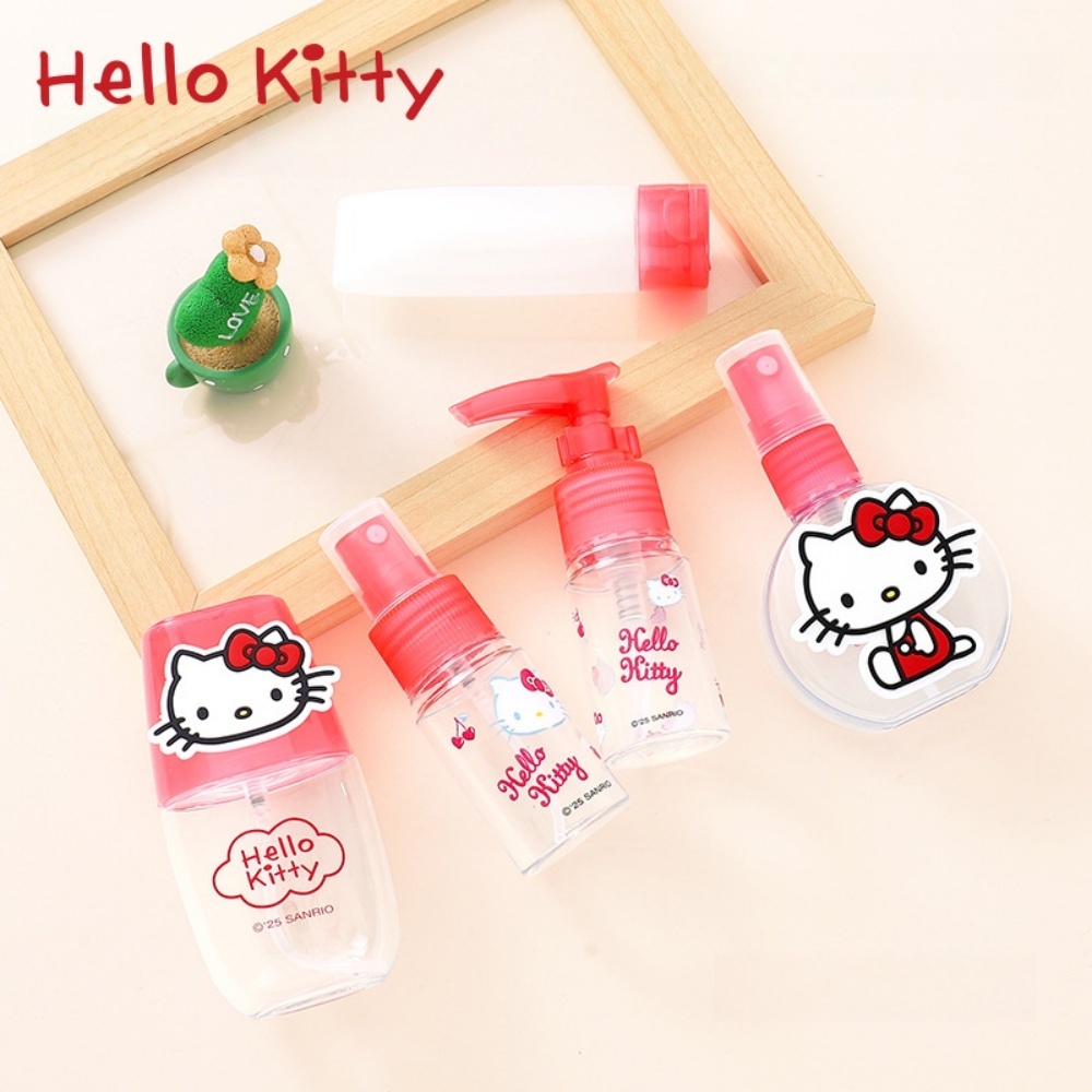 Travel Accessories Bottles - 55/60/100 ミリリットル本物のサンリオプラスチック詰め替えボトル香水ボトルハローキティアトマイザー空のスプレーボトルポータブルトラベルツール
