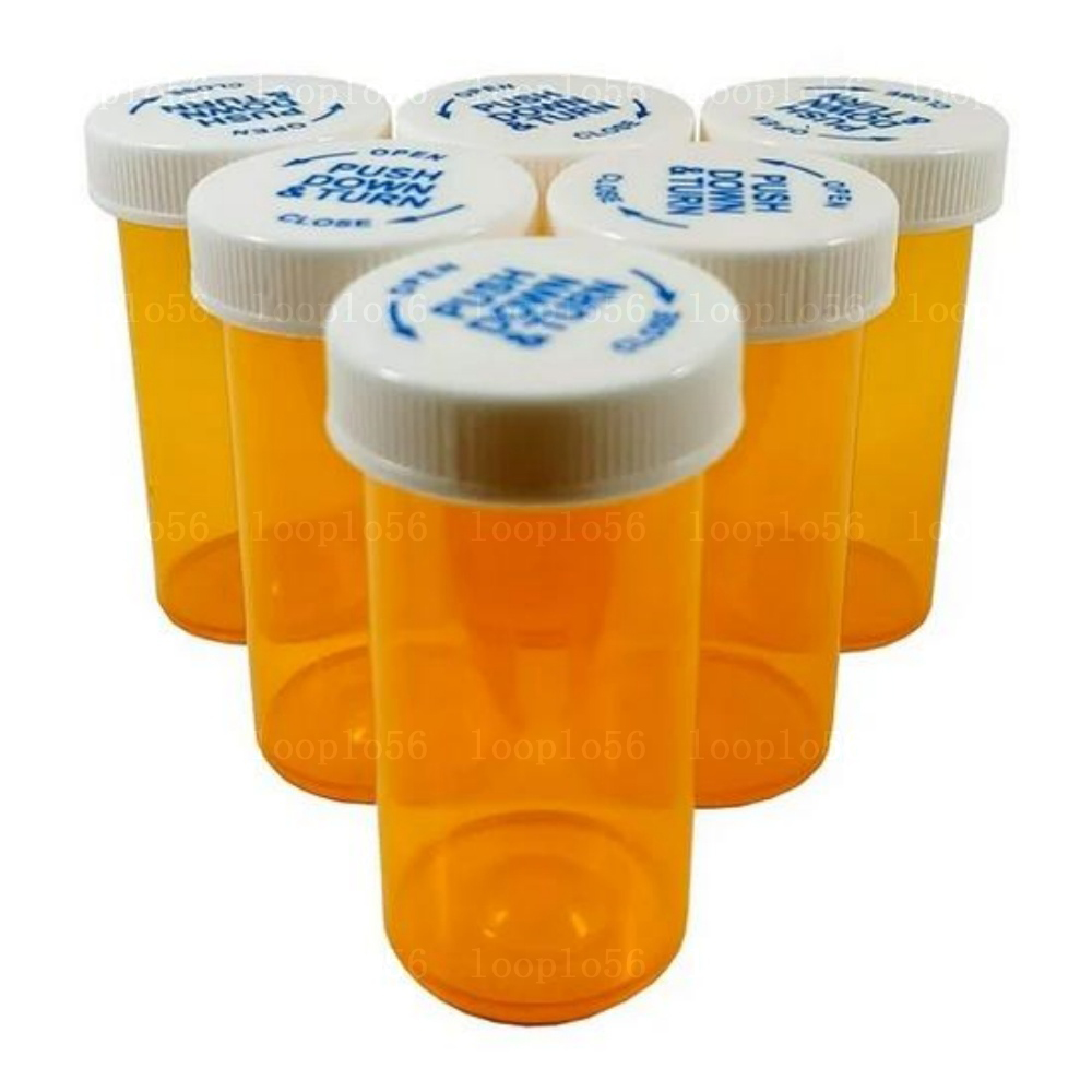 Travel Accessories Bottles - 12/20個入り 空のプラスチック製薬瓶 子供用安全キャップ付き 6Dr/8Dr 薬容器 旅行用ピルバイアル