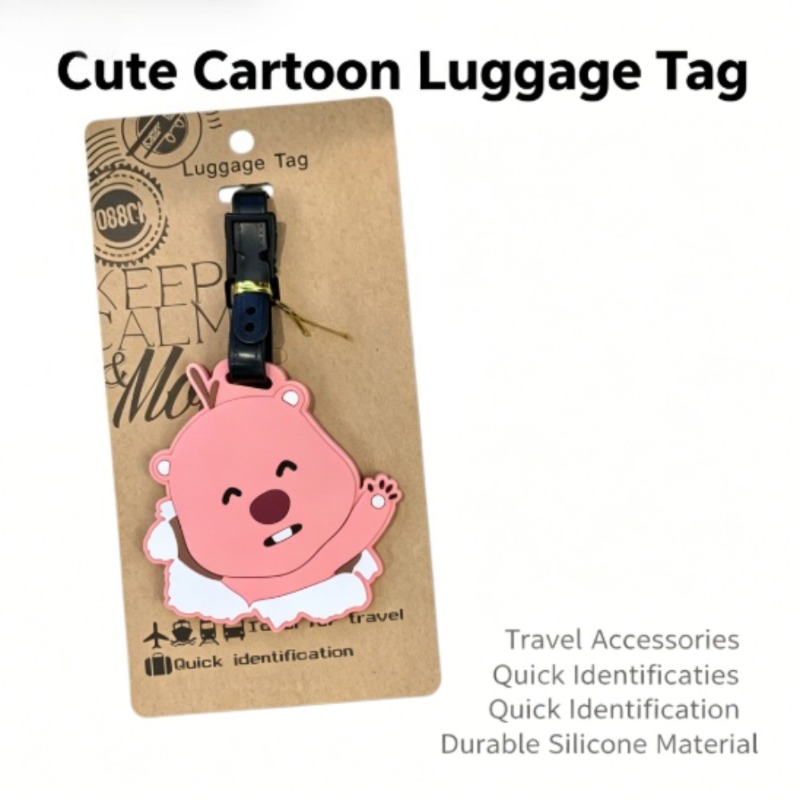 Travel Accessories Kids - かわいいポロロ ルピービーバー ラゲッジタグ、キュートなインスタイルトラベルバッグチャーム、女の子や子供向けのファッショナブルなキーホルダーペンダント
