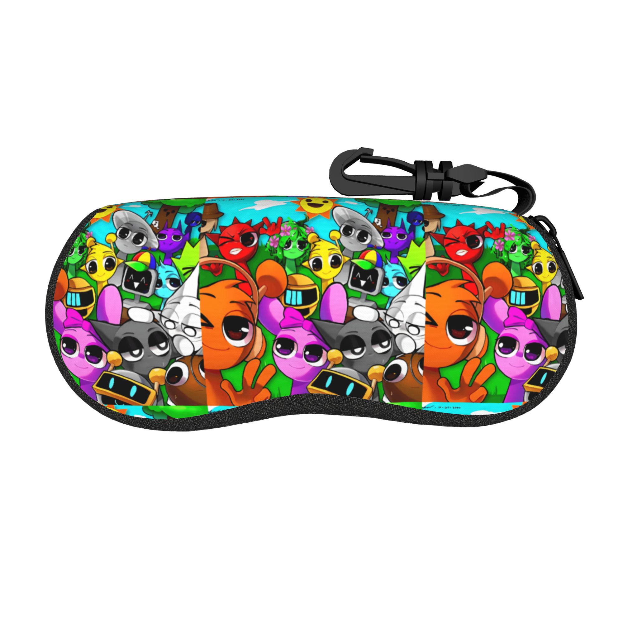 Travel.Accessories News - S-Sprunki ゲームメガネケースカバー 2025 新しいジッパーサングラスポーチソフトトラベル眼鏡ケースカバー男性女性眼鏡オーガナイザー