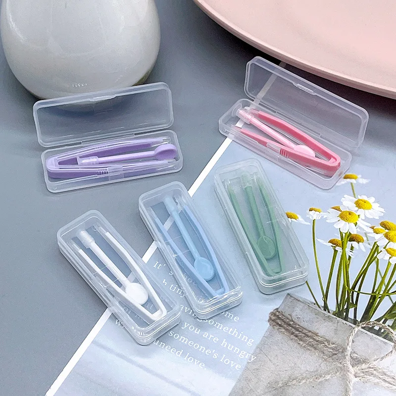 Travel Video Accessories - 1 セットコンタクトレンズインサーター装着ツールコンタクトレンズピンセット吸引スティックトラベルキットアイケアコンタクトレンズアクセサリー