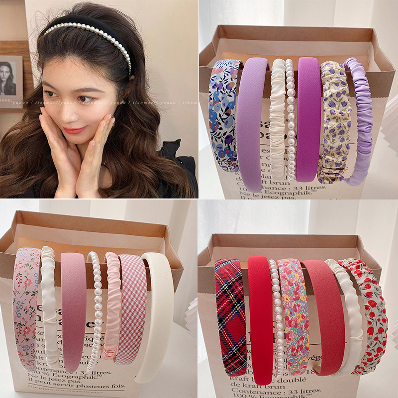 Travel Accessories Kit - 5/7 個セットファッション女性布ヘアバンド頭飾りヘッドバンド女の子ヘアバンドヘアフープ女性のヘアアクセサリー帽子
