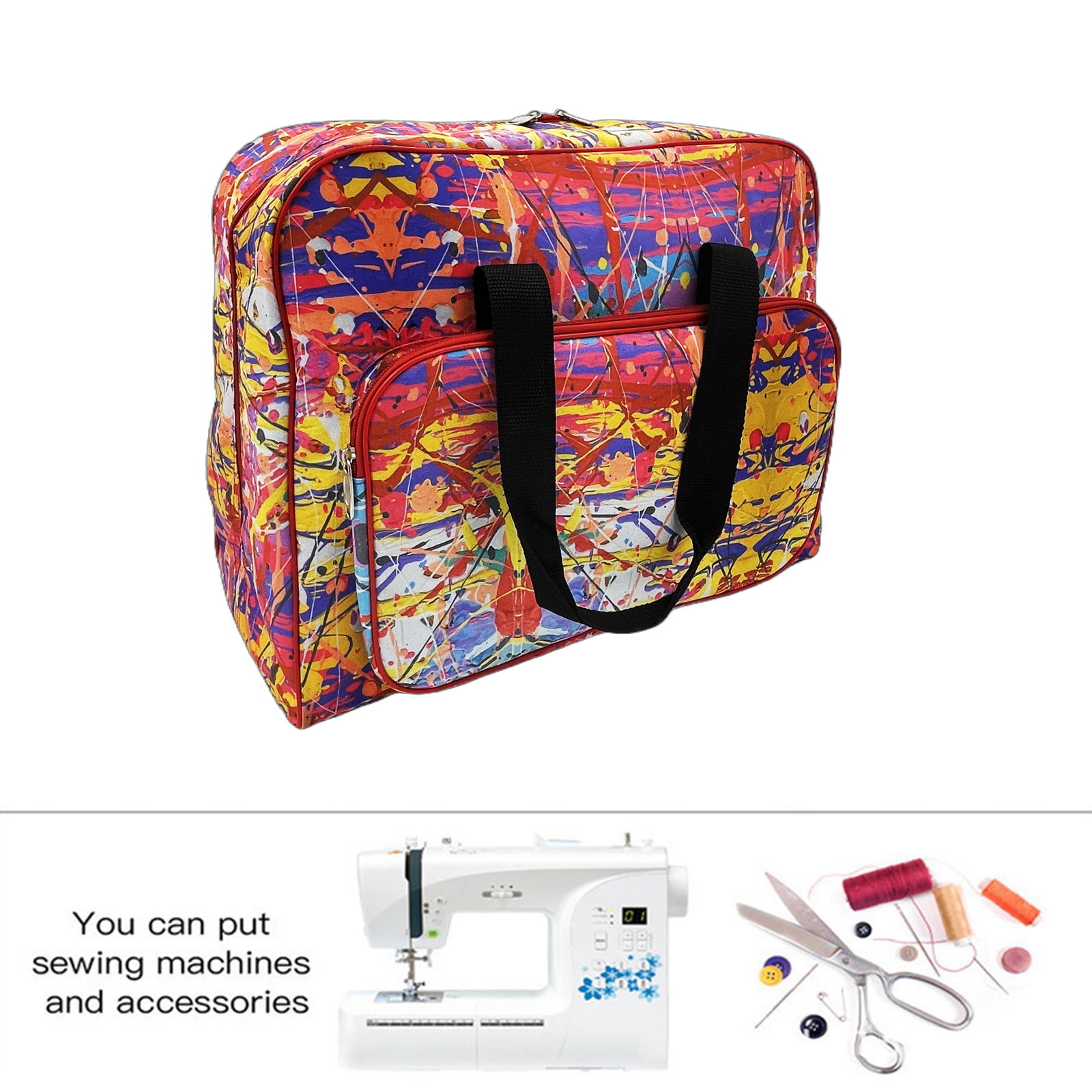 Travel Accessories Organizer Case - 多機能ミシンキャリングケース,ミシンアクセサリーオーガナイザー,トラベルバッグ,ほとんどの家庭用標準収納バッグ