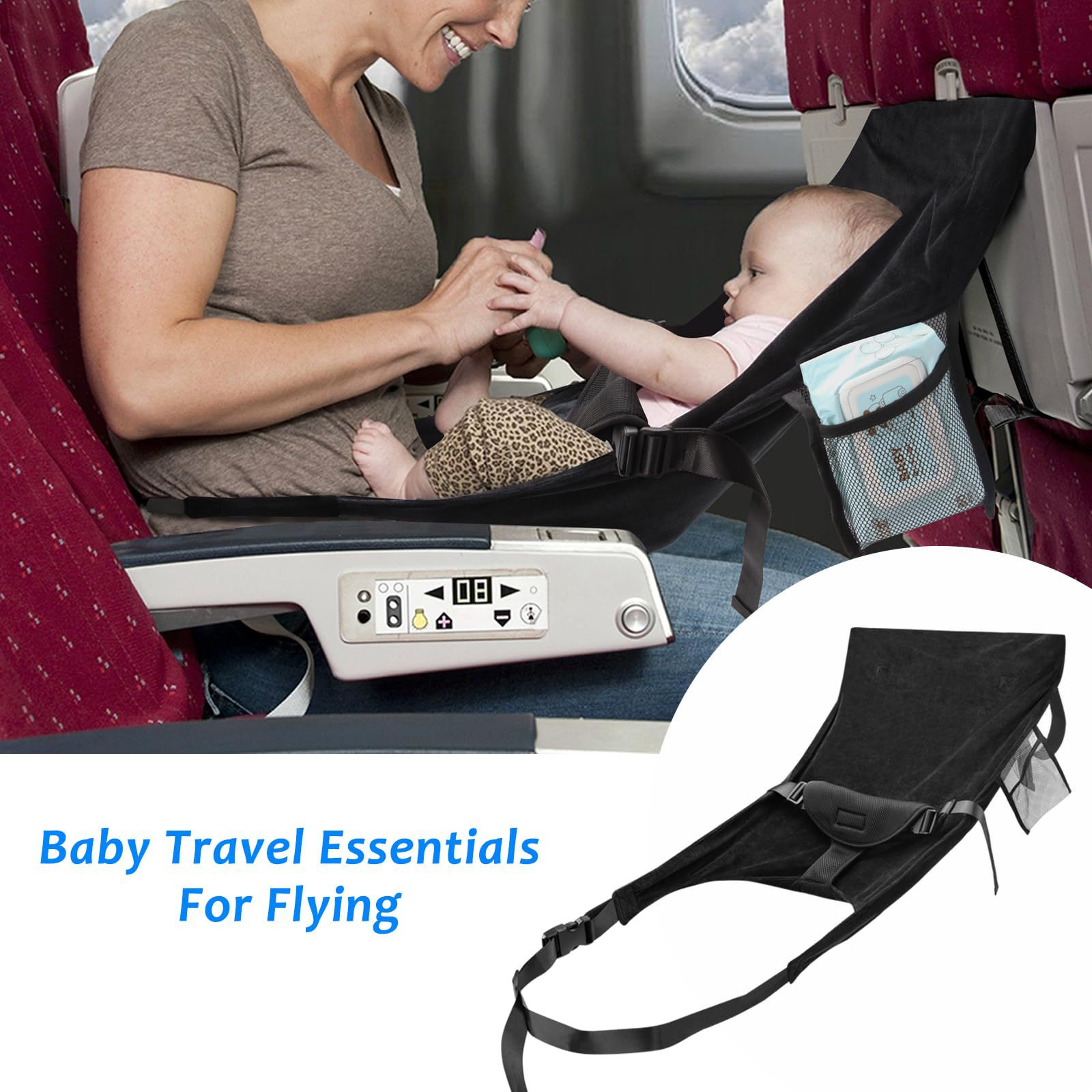 Travel Accessories Kids - 新しい 1 個子供飛行機シートエクステンダーフランネル幼児飛行機ベッドサイドポケット快適通気性旅行フットレストハンモック