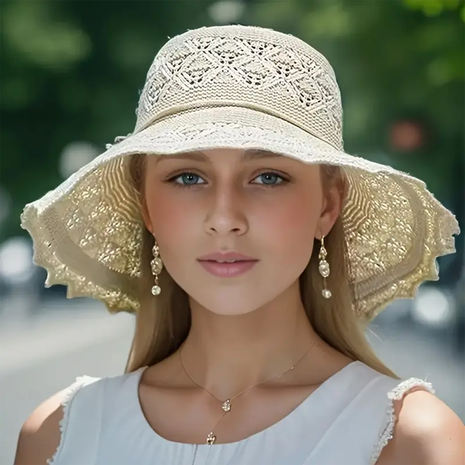 Travel Accessories Teens - スタイリッシュなサンバイザー夏のビーチ帽子女性のための紫外線保護折りたたみ式つば広キャップ屋外旅行アクセサリー女の子ティーン向け