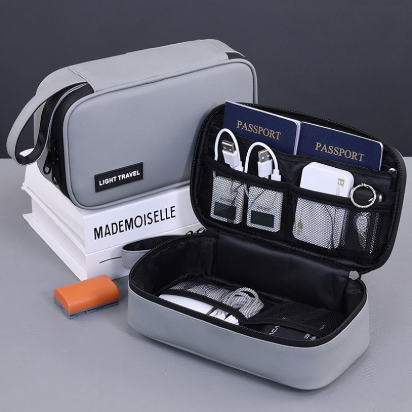 Travel Accessories Bag - 軽量ハンドヘルドデジタルガジェット収納バッグ、多ポケット電子アクセサリーオーガナイザー、旅行、ビジネス、日常持ち運び用