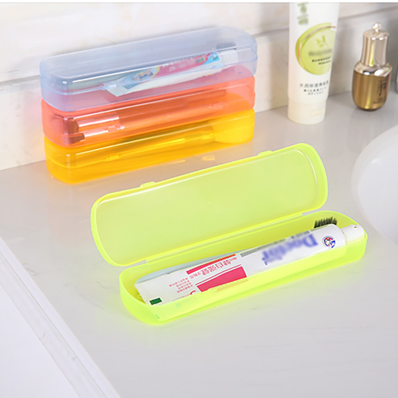 Travel Accessories For Europe - バスルームアクセサリーポータブル屋外旅行歯ブラシ歯磨き粉収納ボックスカバーケース透明キャンディーカラー