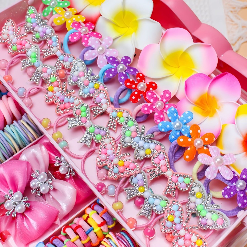 546 個の弓高弾性ヘアアクセサリーセット髪を傷つけないカラ - Travel Accessories For 4 Year Old のレビューと価格