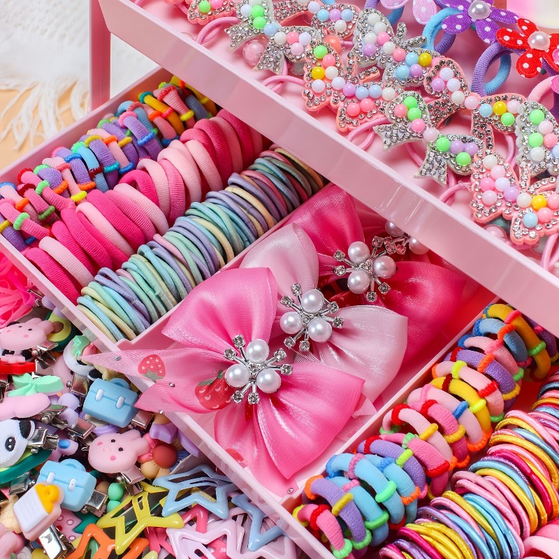 546 個の弓高弾性ヘアアクセサリーセット髪を傷つけないカラ - Travel Accessories For 4 Year Old のレビューと価格