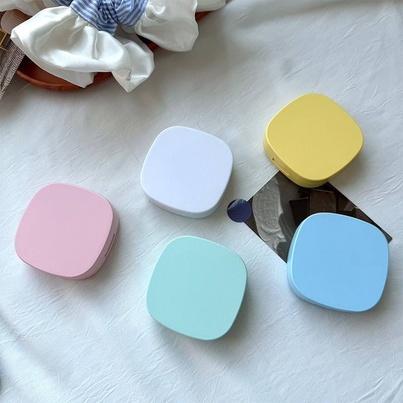 1個入り ミニスクエアコンタクトレンズケース ミラー付き 女 - Travel Video Accessories のレビューと価格