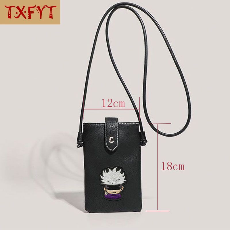呪術廻戦 五条悟 PU 電話ポーチ ミニ携帯電話バッグ トラ - Travel Accessories Bag のレビューと価格