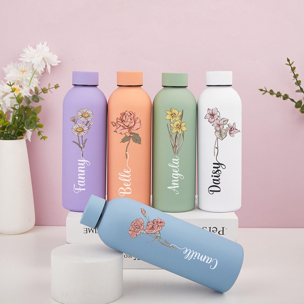 カスタマイズ可能な花柄ウォーターボトル、携帯用屋外スポーツ用 - Travel Accessories Bottles のレビューと価格