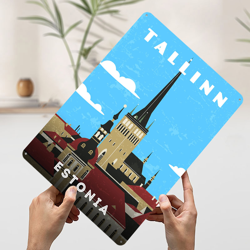 エストニアレトロ旅行ポスターカスタマイズされたヴィンテージメ - Travel Accessories For Europe のレビューと価格
