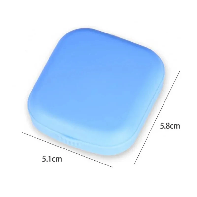 1 個ミニスクエアコンタクトレンズケース女性用ミラー付きカラ - Travel Accessories Kit For Women のレビューと価格