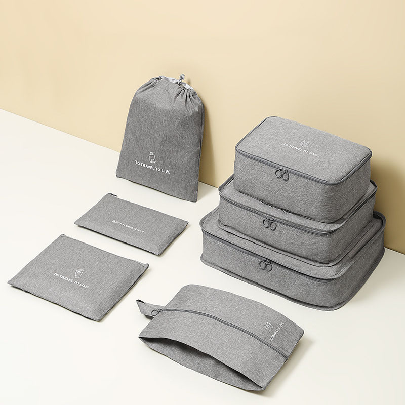 7ピース旅行用パッキングキューブセット 男女兼用 防水荷物整 - Travel Accessories Kit For Women のレビューと価格