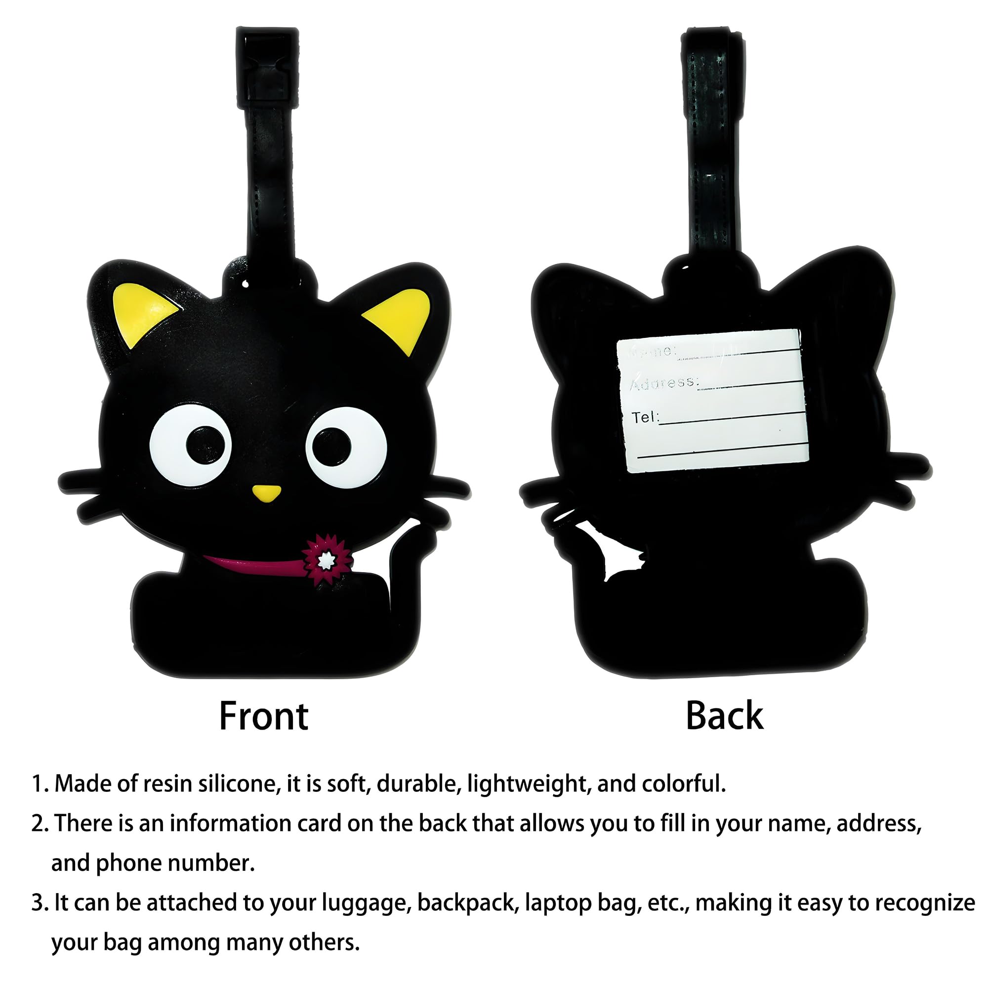 かわいい動物の荷物タグ旅行猫犬うんち恐竜スーツケースIDアド - Travel Accessories Kids のレビューと価格