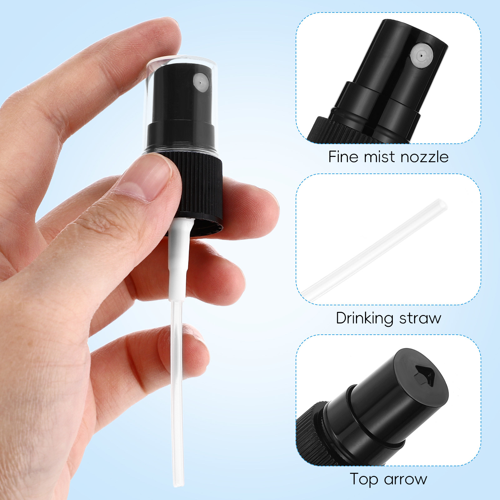 20 個の香水スプレーノズルアクセサリー黒交換用プラスチック - Travel Accessories Bottles のレビューと価格
