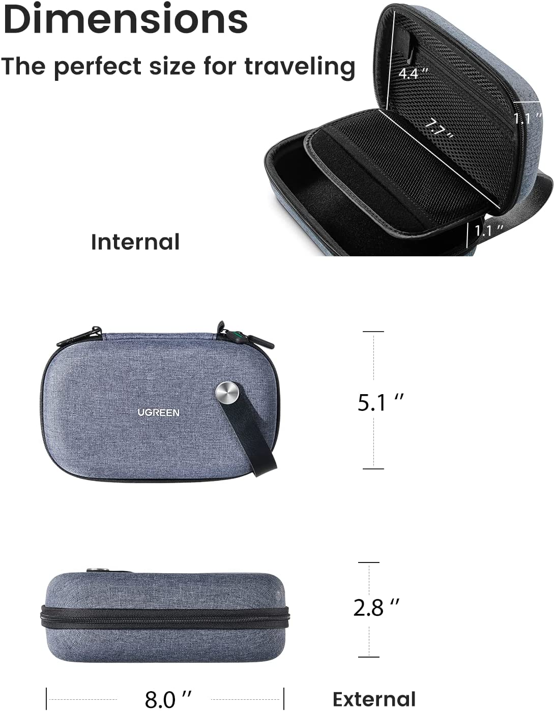 UGREEN 電子機器トラベルオーガナイザー ハードケース  - Travel Accessories Organizer Case のレビューと価格