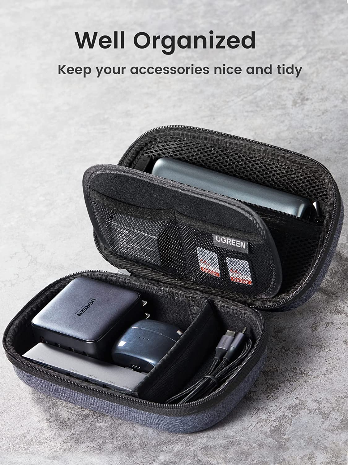 UGREEN 電子機器トラベルオーガナイザー ハードケース  - Travel Accessories Organizer Case のレビューと価格