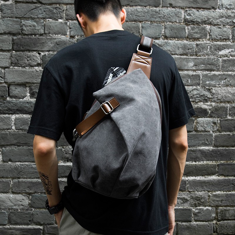 MTE ELAN 大容量レトロキャンバススリングバッグ男性革 - Travel Accessories Men のレビューと価格
