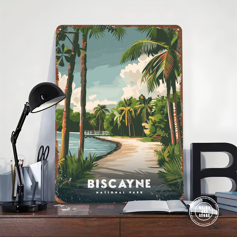 ビスケイン国立公園旅行ポスターカスタマイズされたヴィンテージ - Travel Accessories For Europe のレビューと価格