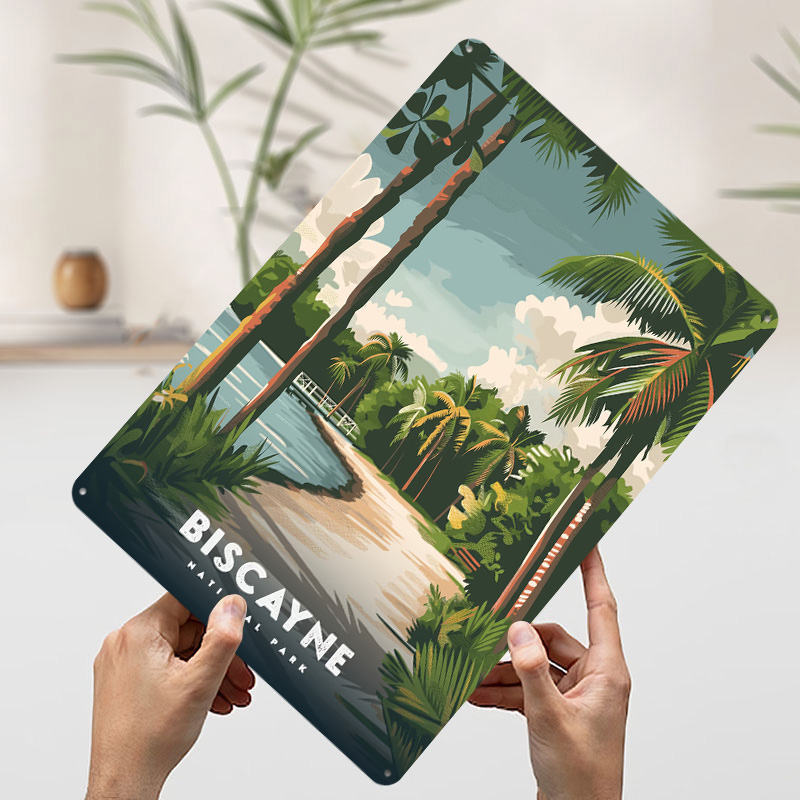 ビスケイン国立公園旅行ポスターカスタマイズされたヴィンテージ - Travel Accessories For Europe のレビューと価格