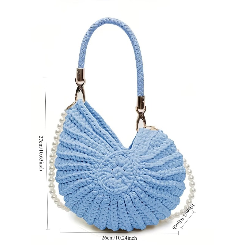 シェルハンドバッグ、大容量ボヘミアンスタイル、ビーチ旅行に最 - Travel Accessories Bag のレビューと価格