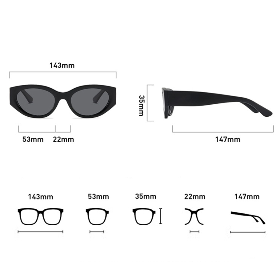 女性男性クラシックキャットアイ偏光サングラス高品質フレーム高 - Travel Accessories Men のレビューと価格