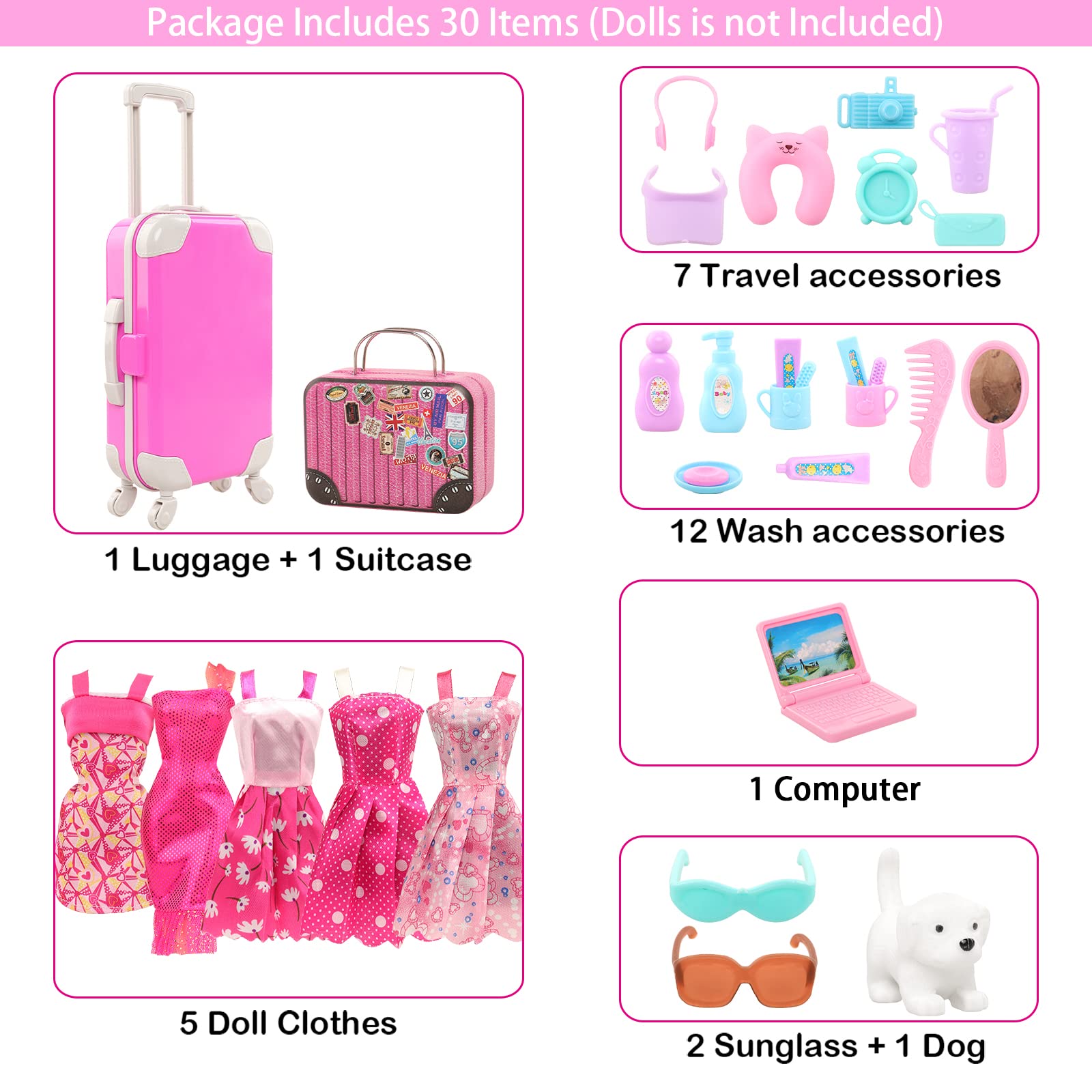 バワ-女の子のための人形の服とアクセサリー,ファッショナブル - Travel Accessories For Europe のレビューと価格
