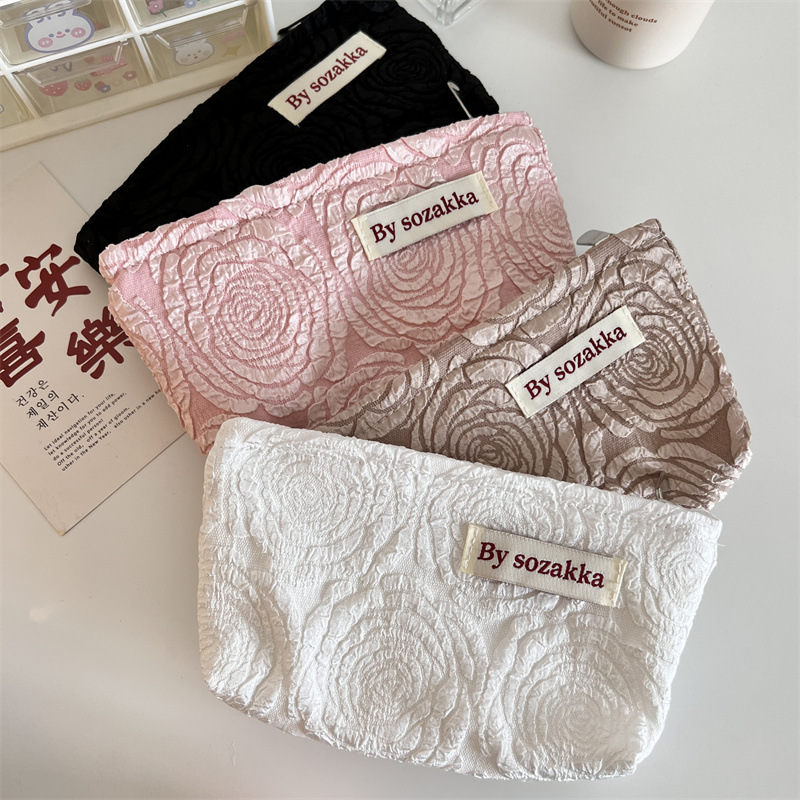 フランスのエンボス加工の女性のための素敵な化粧品収納バッグ, - Travel Accessories Kit For Women のレビューと価格