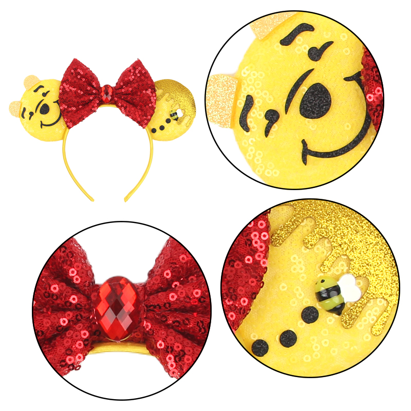 くまのプーさんマウス耳ヘッドバンドホット漫画キャラクターミッ - Travel Accessories Kids のレビューと価格