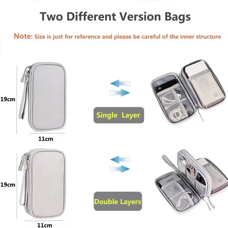 トラベルケーブルバッグ ポータブルデジタル収納ポーチ 充電器 - Travel Accessories Bag のレビューと価格