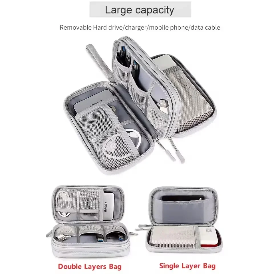 トラベルケーブルバッグ ポータブルデジタル収納ポーチ 充電器 - Travel Accessories Bag のレビューと価格