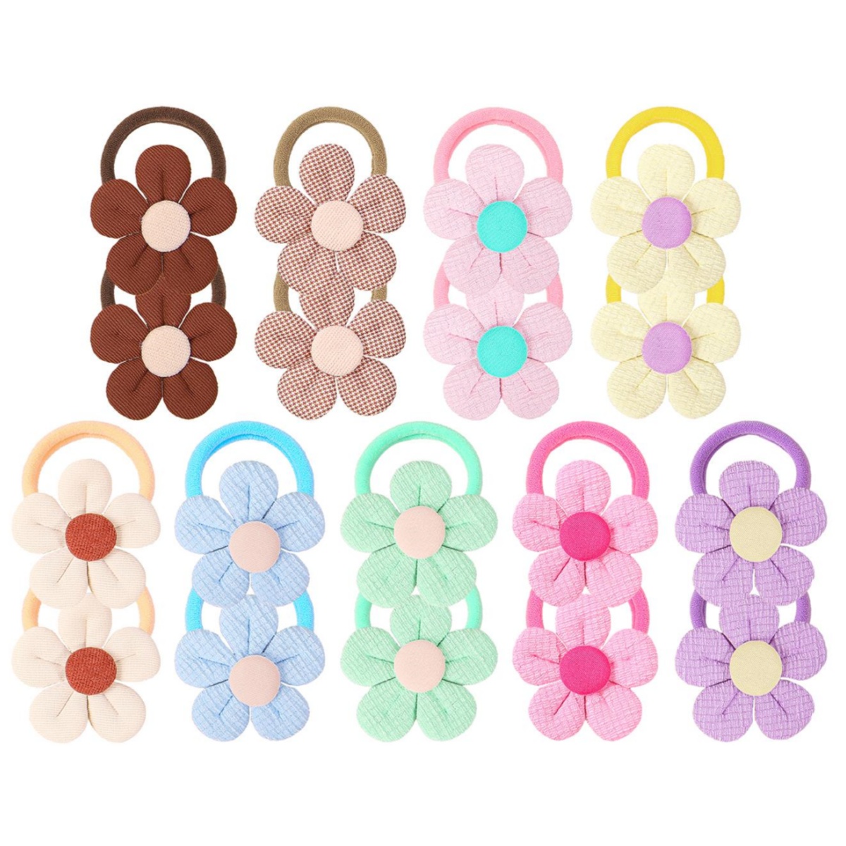 18 個ひまわりヘアネクタイキッズガールズヘアバンド弾性ナイ - Travel Accessories For 4 Year Old のレビューと価格