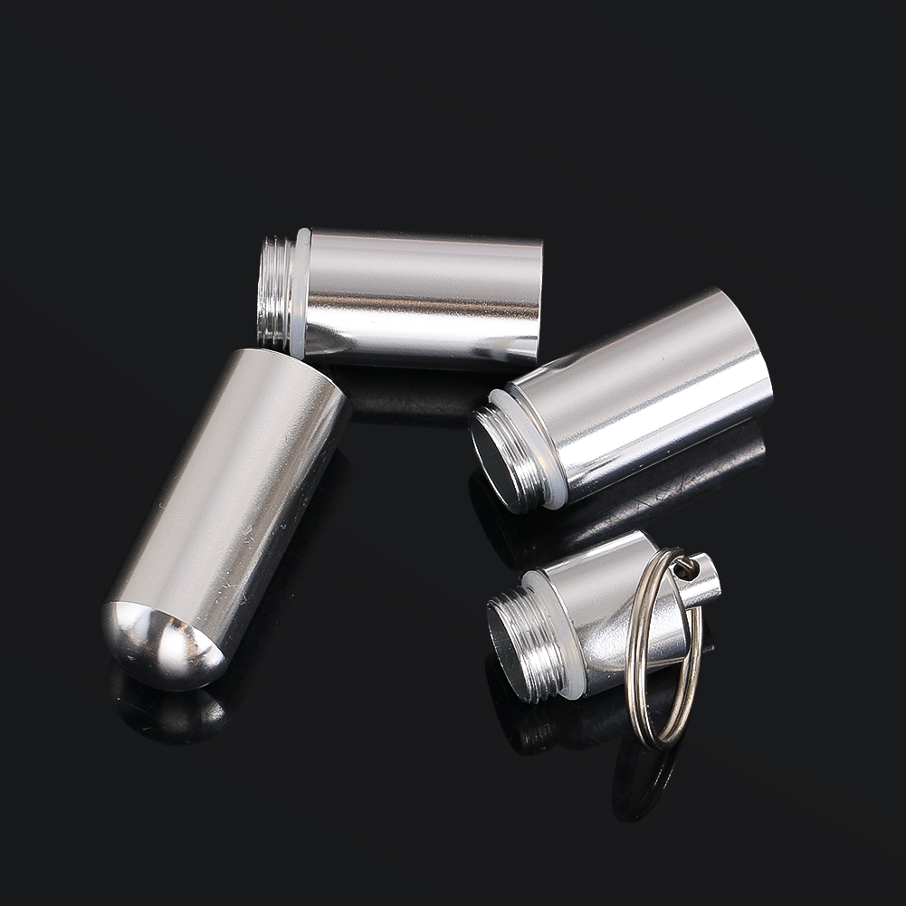 ステンレス鋼キーホルダーカプセル防水ピルホルダーポータブル旅 - Travel Accessories For Europe のレビューと価格