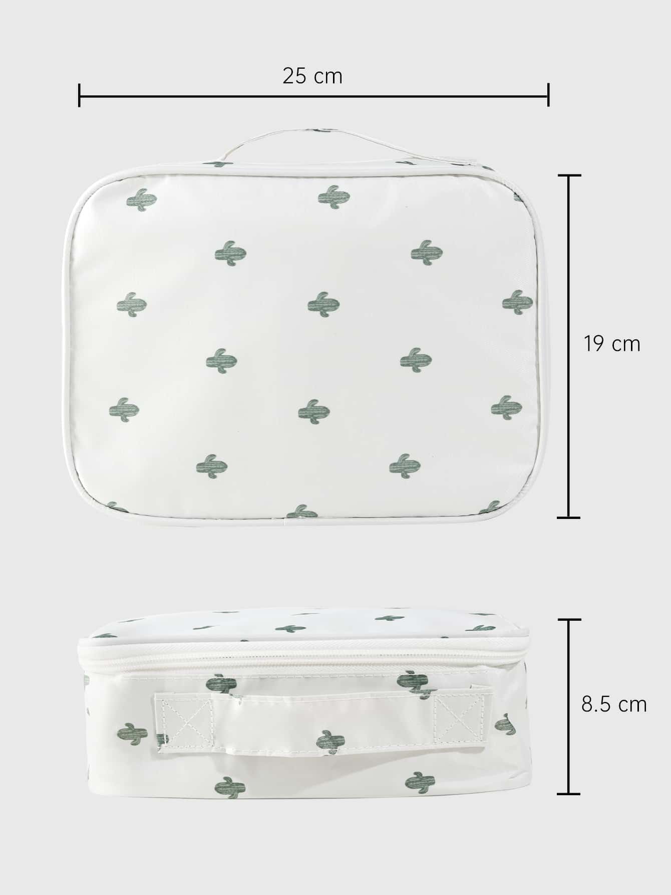 1 個サボテンプリント防水化粧品バッグポータブルハンドヘルド - Travel Accessories Organizer Case のレビューと価格