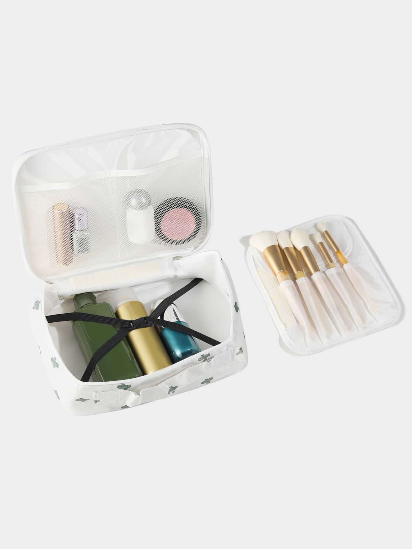 1 個サボテンプリント防水化粧品バッグポータブルハンドヘルド - Travel Accessories Organizer Case のレビューと価格