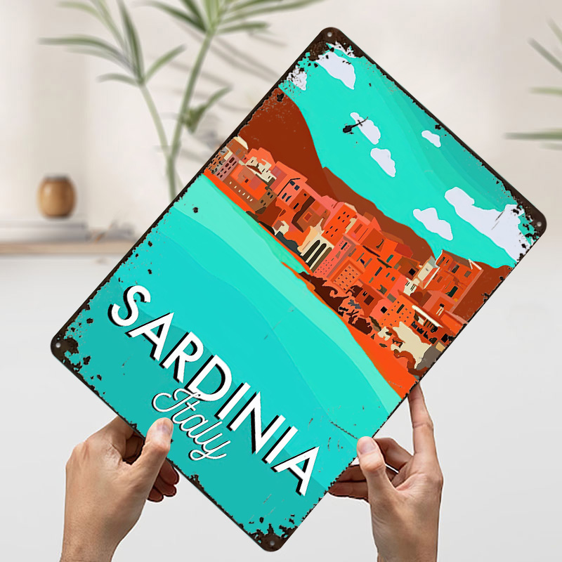 旅行ポスター カスタムヴィンテージメタルサイン ウォールアー - Travel Accessories For Europe のレビューと価格