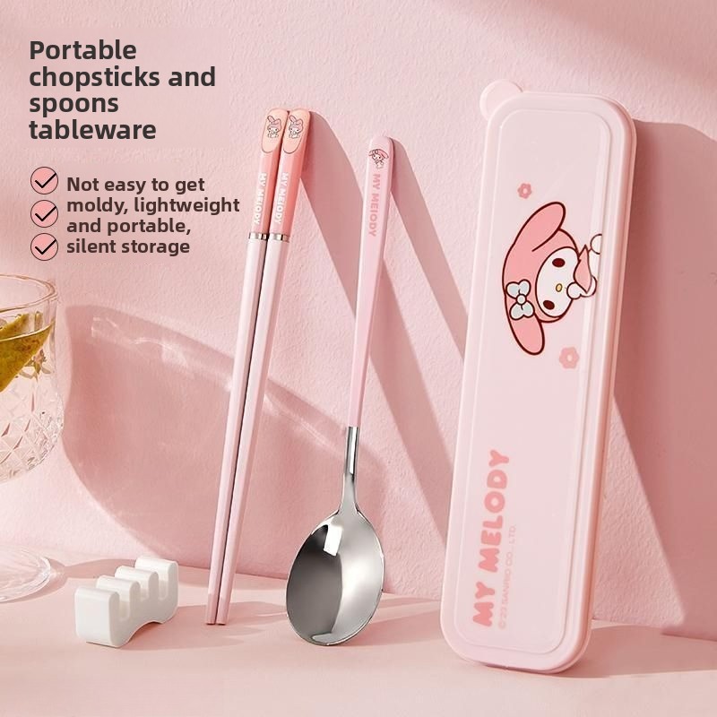 かわいい漫画風カワイイ スカルボウ ポータブルカトラリーセッ - Travel Accessories Teens のレビューと価格