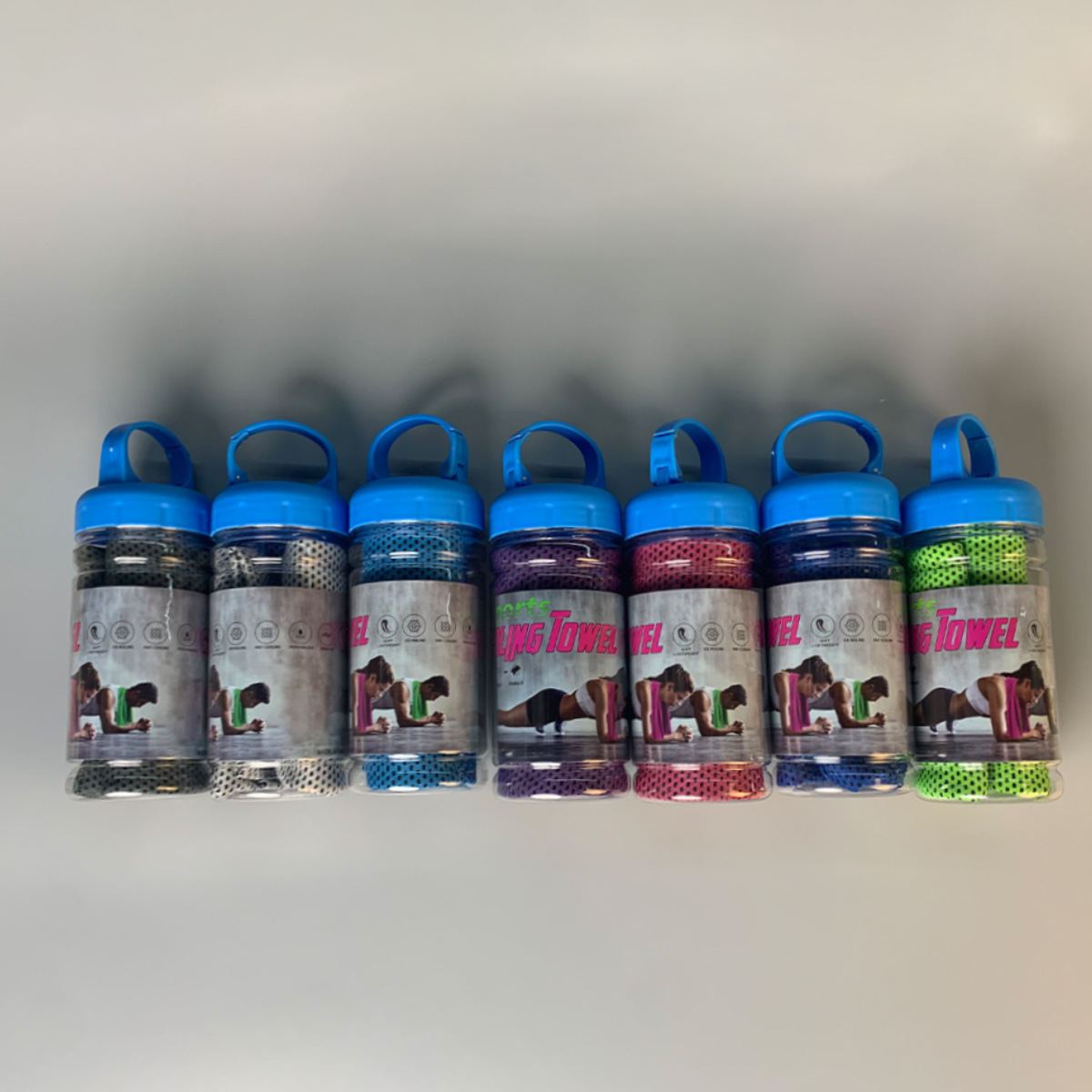冷却タオルと携帯ボトル付き速乾スポーツタオル、ジム、ランニン - Travel Accessories Bottles のレビューと価格