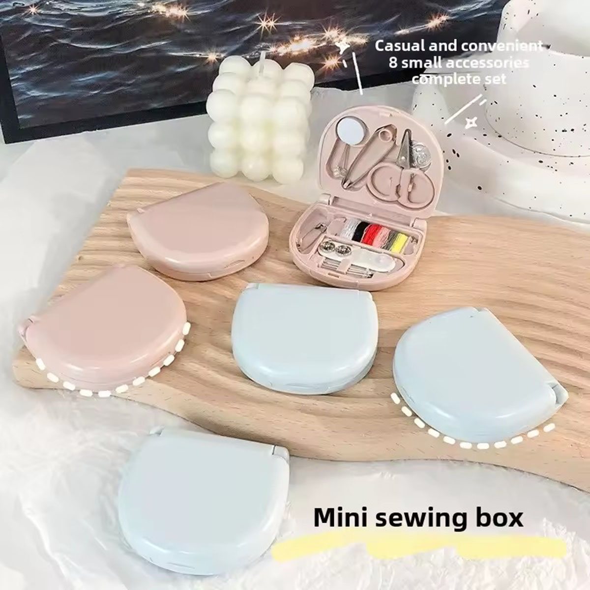 ミニ手動ミシンキット ポータブル旅行用裁縫ツール 旅行用裁縫 - Travel Accessories Kit For Women のレビューと価格
