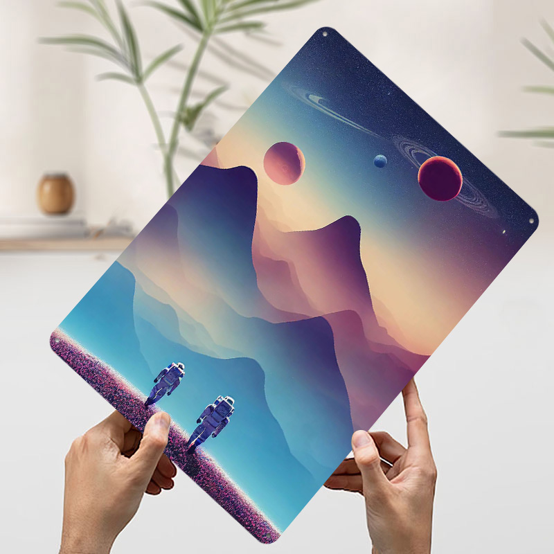 宇宙飛行士旅行ポスター カスタマイズされたヴィンテージメタル - Travel Accessories For Europe のレビューと価格