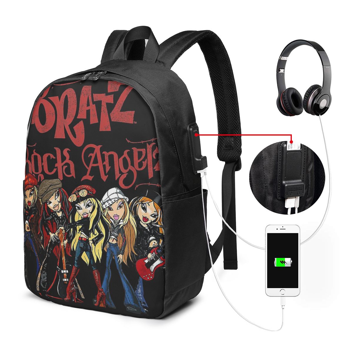Bratz Rock Angelz グループショットバックパ - Travel Accessories Men のレビューと価格